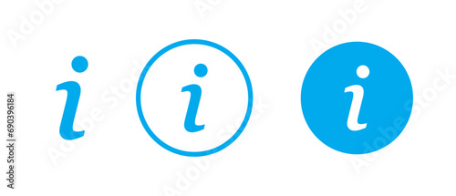 Info icon set