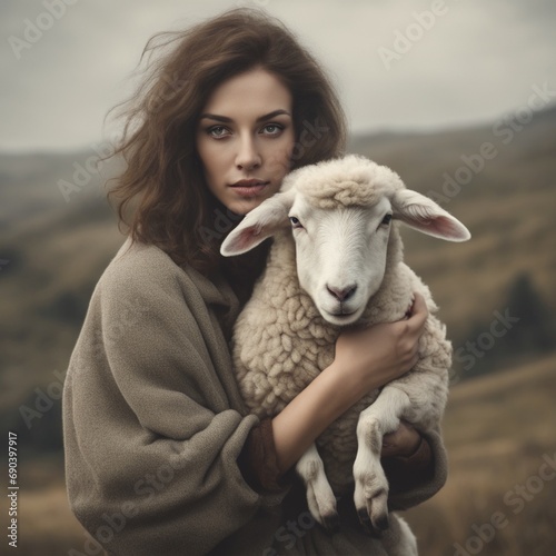 Kobieta z owcą