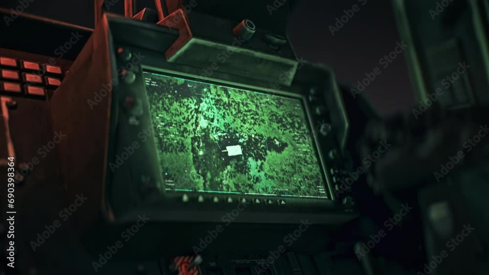 Military missile destruction weapon radar identifying the position of ...