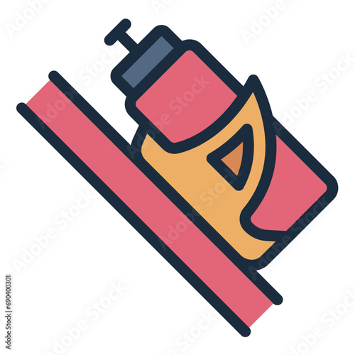 Water Bottle with Cage icon