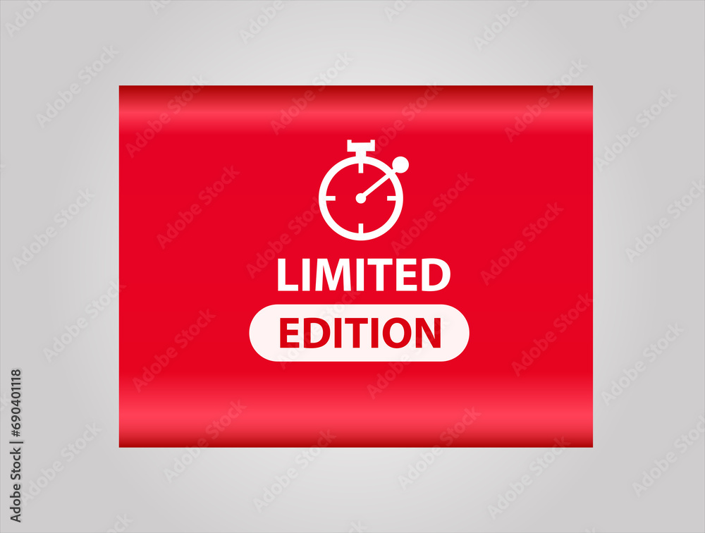 red flat sale web banner for limited edition
