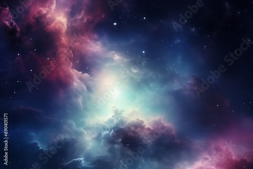 Colorful Space Galaxy Cloud Nebula, Starry Night Cosmos, Universe Science Astronomy, Supernova Background Wallpaper