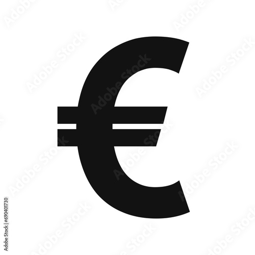 Euro currency icon in vector. Europe currency Euro symbol in vector. European currency sign SVG photo