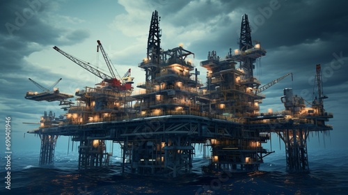 Photo Oil platform Brunei