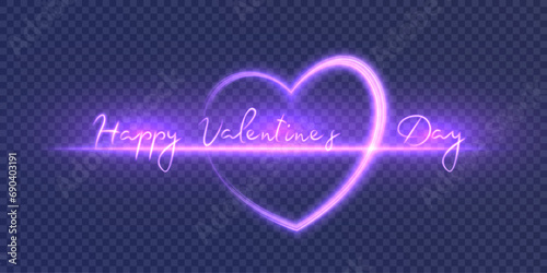 A vibrant modern light effect in an editable heart-shaped format for Valentine's Day holiday cards.