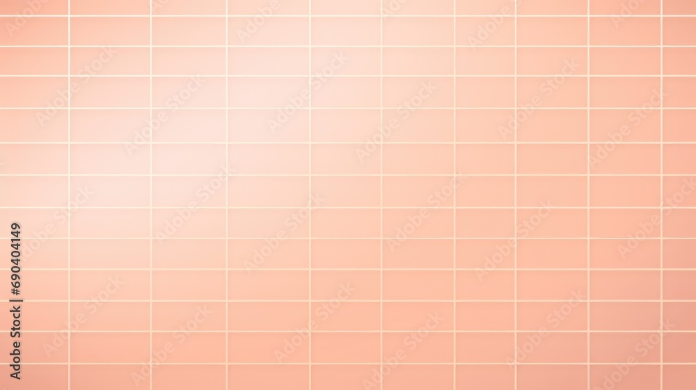  Subtle peach-colored tiles with a gentle gradient and soft lighting - obrazy, fototapety, plakaty 