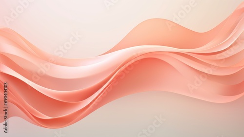 Flowing soft peach waves with a silky texture photo