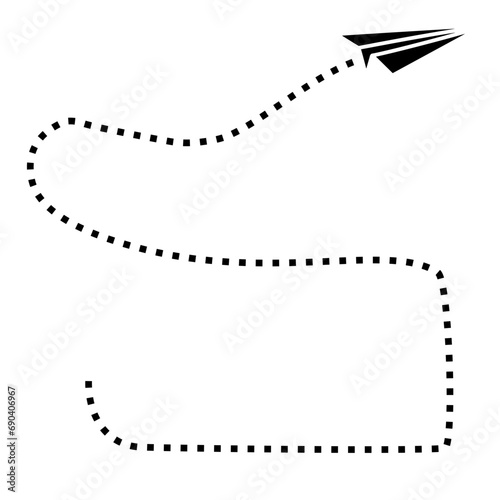 airplane flight route icon