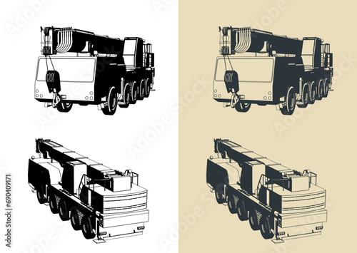 Mobile crane with telescopic boom