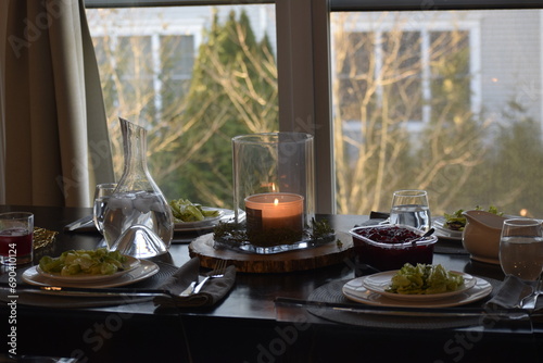 Wallpaper Mural table setting for a dinner Torontodigital.ca