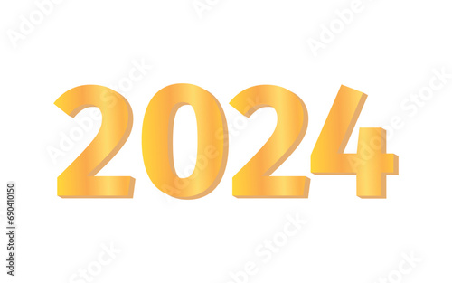 2024. a holiday. New year. year. postcard. gold. golden. numbers. background.