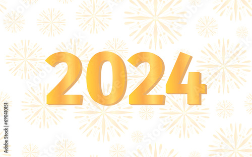 2024. a holiday. New year. year. postcard. gold. golden. numbers. background.