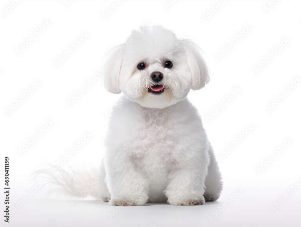 Bichon frisé Studio Shot Isolated on Clear Background, Generative AI