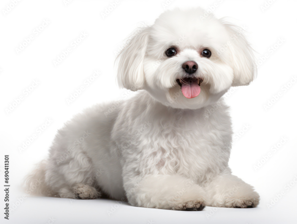 Bichon frisé Studio Shot Isolated on Clear Background, Generative AI