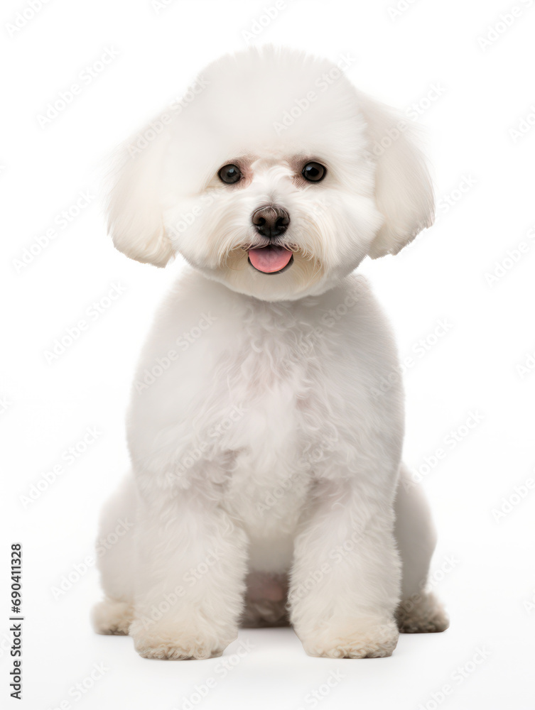 Bichon frisé Studio Shot Isolated on Clear Background, Generative AI