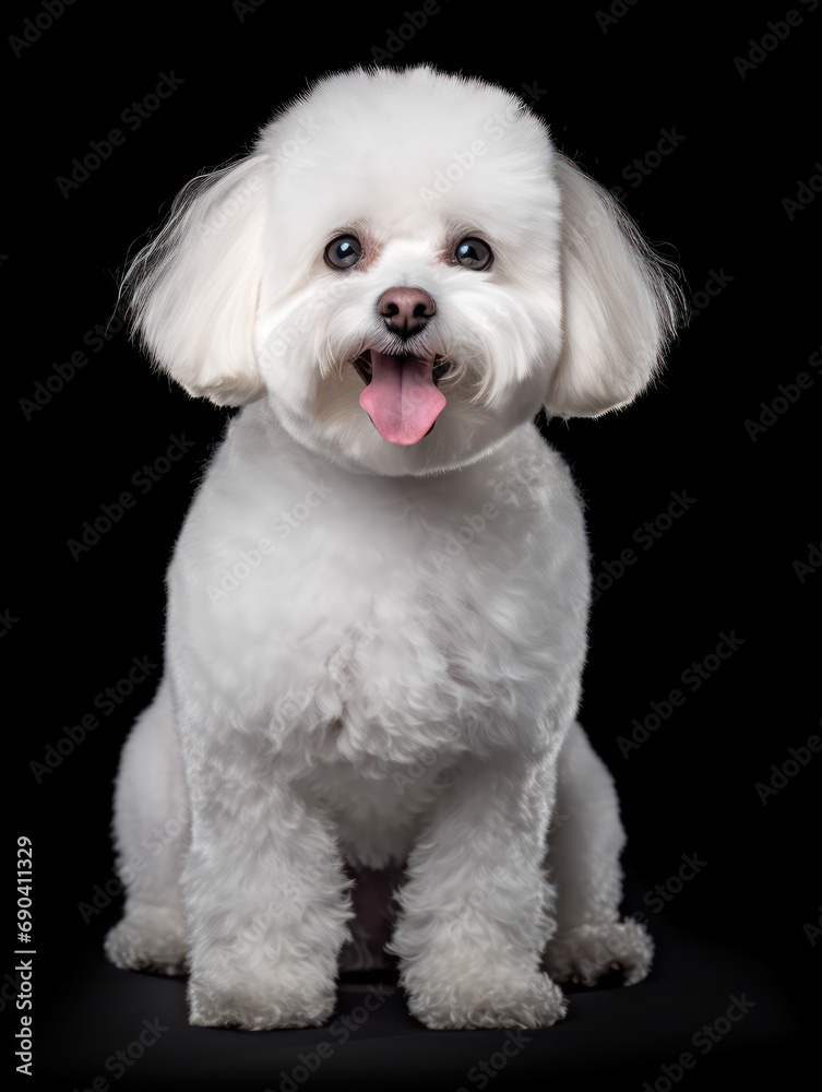 Bichon frisé Studio Shot Isolated on Clear Background, Generative AI Bichon frisé Studio Shot Isolated on Clear Background, Generative AI