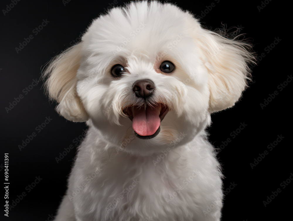 Bichon frisé Studio Shot Isolated on Clear Background, Generative AI Bichon frisé Studio Shot Isolated on Clear Background, Generative AI