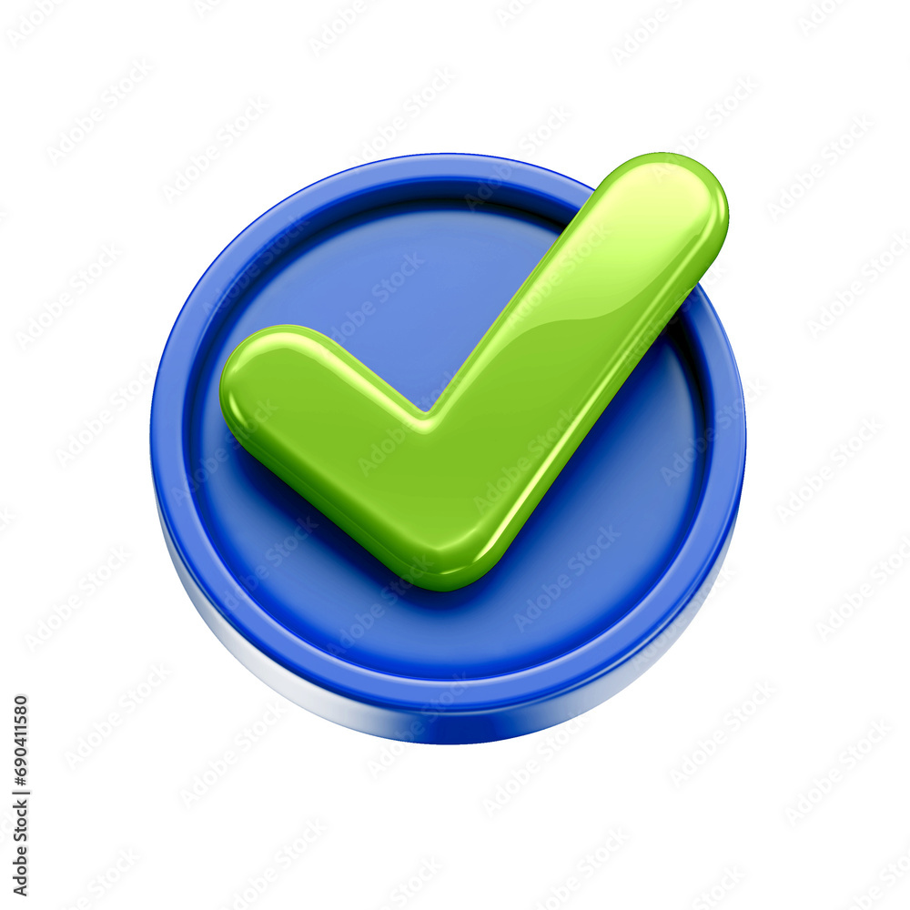 Check 3D - Blue and Green Check 3D - Blue and Green