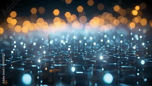 Closeup of a group of tiny dots slowly moving and assembling into a coherent mass, symbolizing the gradual buildup of energy and matter necessary for critical mass formation.