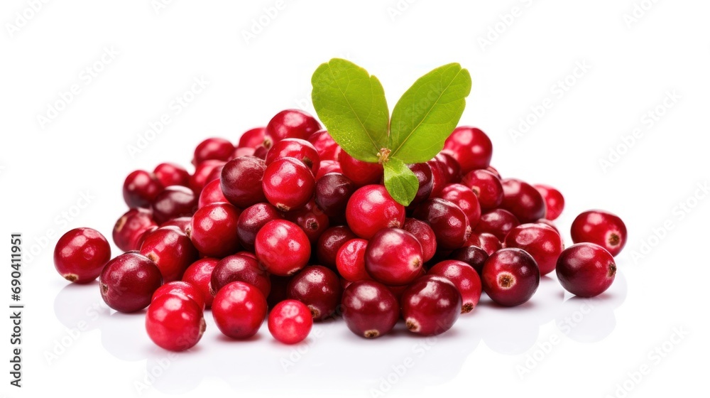 Cranberry close up on a white background. Fresh ripe red berries. A healthy fruit full of vitamins and antioxidants. Perfect for food and drink related content, culinary and food blog Cranberry close up on a white background. Fresh ripe red berries. A healthy fruit full of vitamins and antioxidants. Perfect for food and drink related content, culinary and food blog