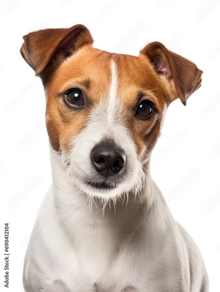 Jack Russel Dog Studio Shot Isolated on Clear Background, Generative AI