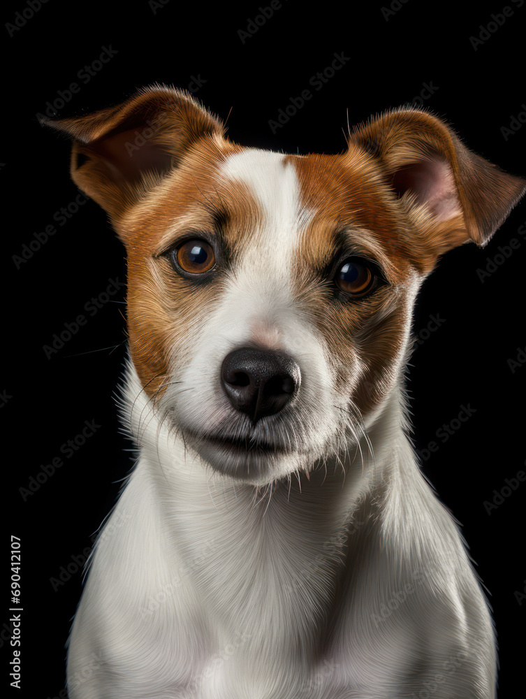 Jack Russel Dog Studio Shot Isolated on Clear Background, Generative AI