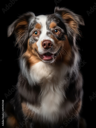 American Shepherd Dog Studio Shot Isolated on Clear Background, Generative AI © Vig