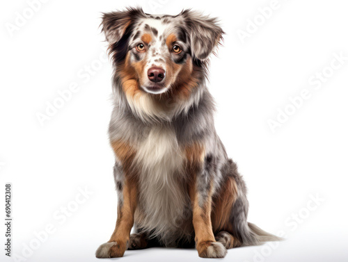 American Shepherd Dog Studio Shot Isolated on Clear Background, Generative AI