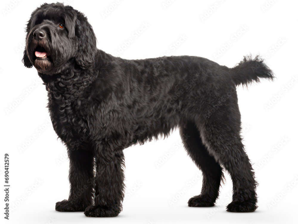 Portuguese Water Dog Studio Shot Isolated on Clear Background, Generative AI Portuguese Water Dog Studio Shot Isolated on Clear Background, Generative AI