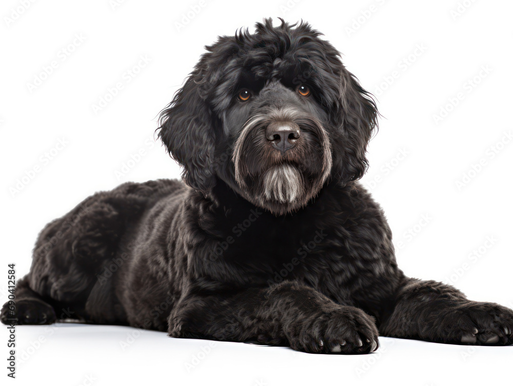 Portuguese Water Dog Studio Shot Isolated on Clear Background, Generative AI Portuguese Water Dog Studio Shot Isolated on Clear Background, Generative AI