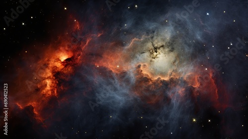 In a universe filled with gas, dust, and dark matter, there are nebulae and star clusters.