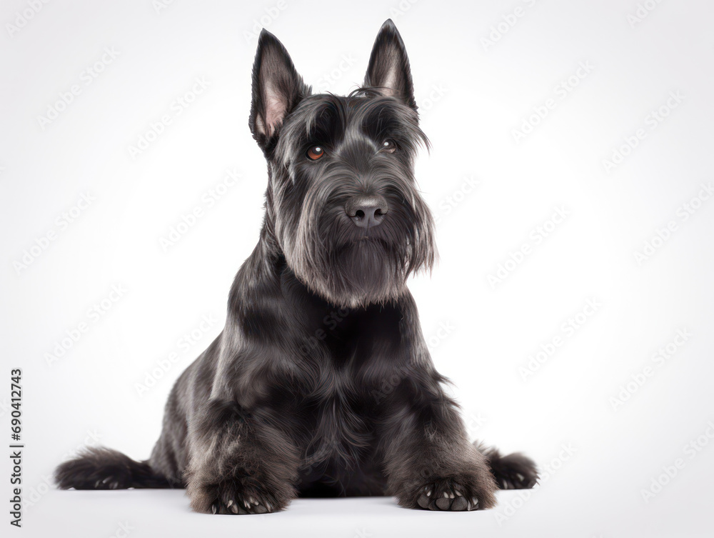 Scottish Terrier Dog Studio Shot Isolated on Clear Background, Generative AI Scottish Terrier Dog Studio Shot Isolated on Clear Background, Generative AI