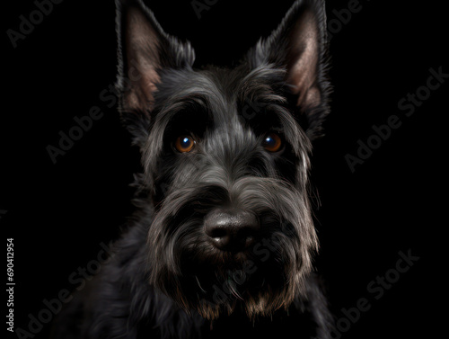 Scottish Terrier Dog Studio Shot Isolated on Clear Background, Generative AI photo