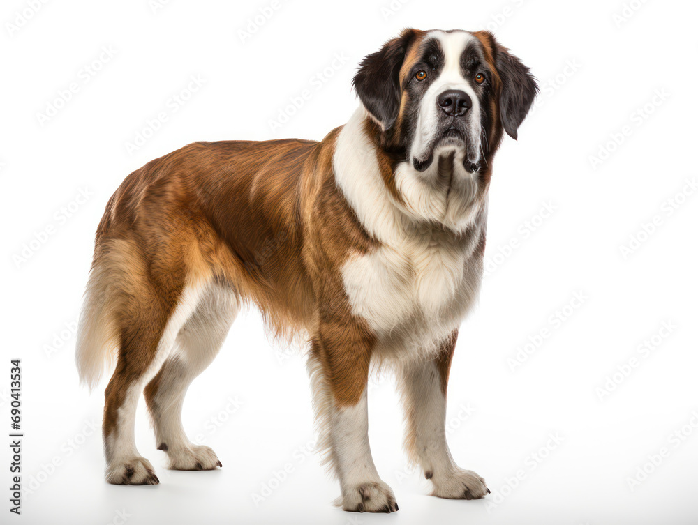 St. Bernard Dog Studio Shot Isolated on Clear Background, Generative AI St. Bernard Dog Studio Shot Isolated on Clear Background, Generative AI