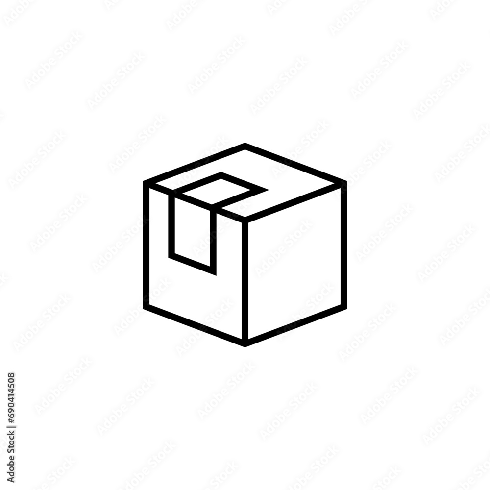 simple icon of goods delivery box simple icon of goods delivery box