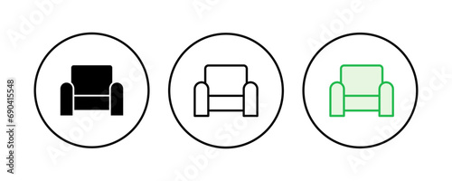 Sofa icon set. sofa icon illustration
