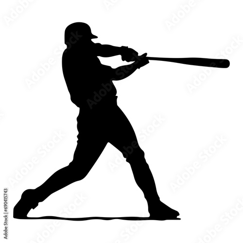 baseball players vector silhouettes. baseballer, isolated ink drawings, Silhouette of a male baseball player hitting the ball vector illustration.