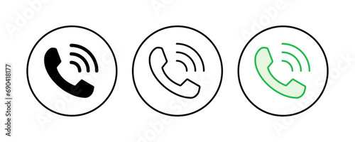 Call icon set. telephone icon vector. phone icon vector. contact us