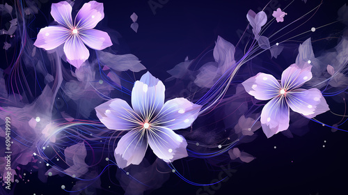 generative ai illustration of purple bloomin © vista