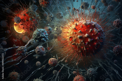 Photo viruses and bacteria digital art