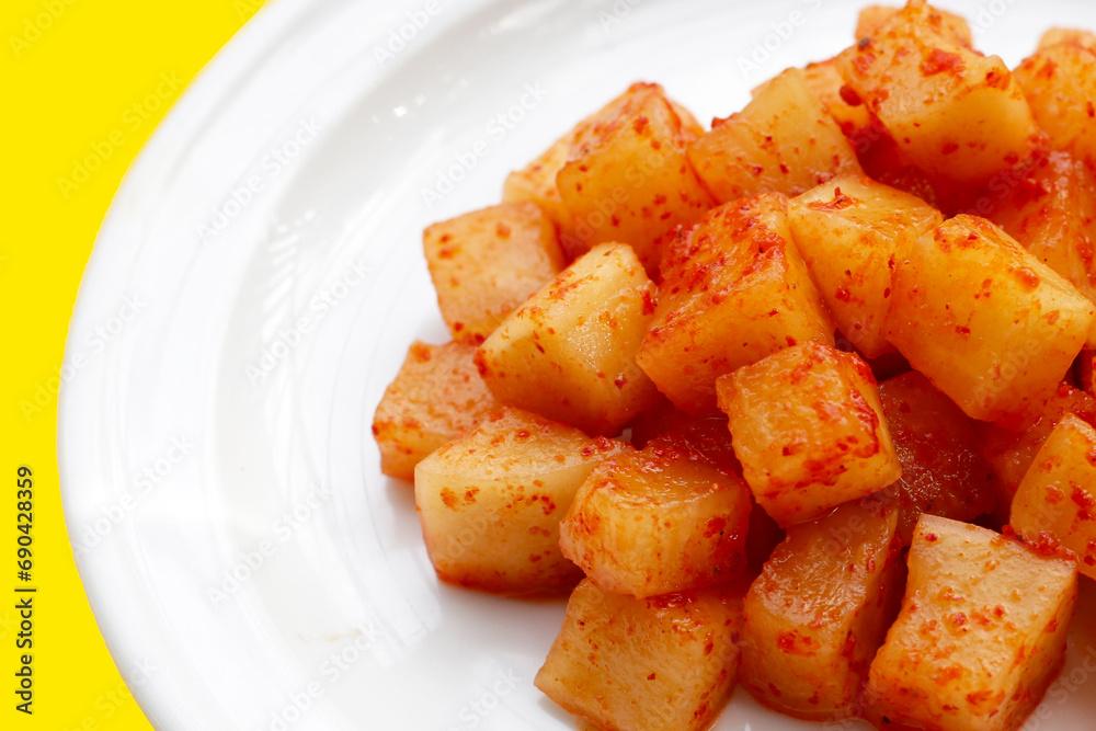Daikon Kimchi. Tasty and spicy Daikon Kimchi. Tasty and spicy