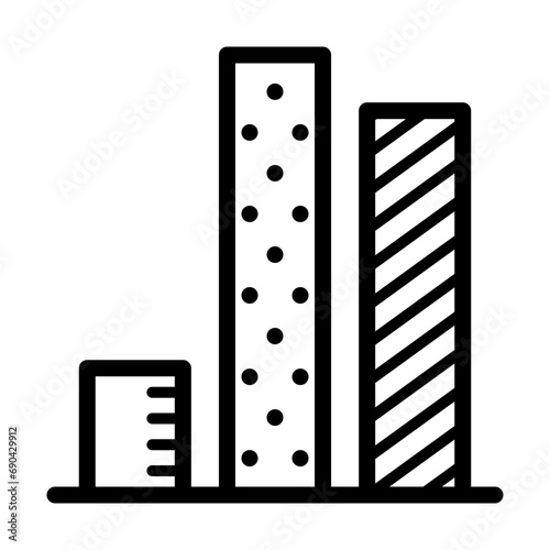 Bar chart icon. Column chart icon