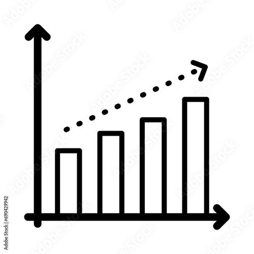 Bar chart icon. Column chart icon