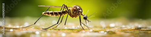 Super macro Dangerous Zica virus aedes aegypti mosquito, Dengue, Chikungunya, Mayaro fever