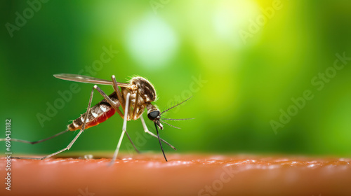 Super macro Dangerous Zica virus aedes aegypti mosquito, Dengue, Chikungunya, Mayaro fever