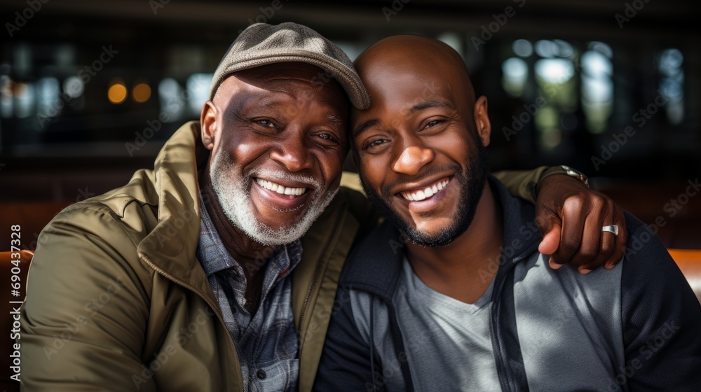 Happy father and son celebrating moments of joy and togetherness Happy father and son celebrating moments of joy and togetherness