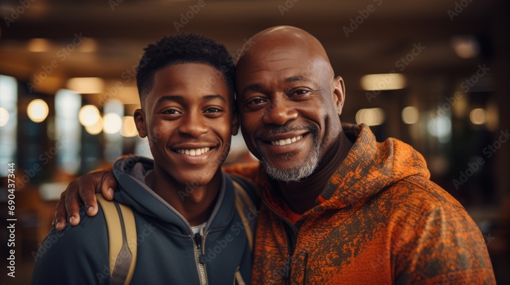 Happy father and son celebrating moments of joy and togetherness