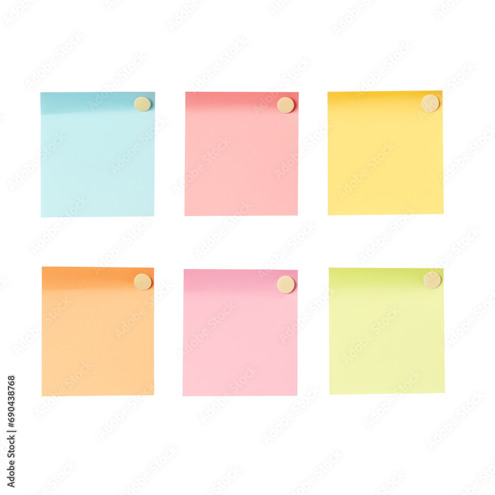 Colorful note-taking paper