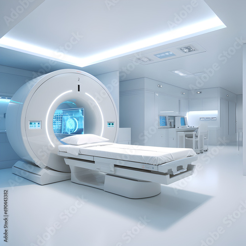 A high tech modern CT scan room