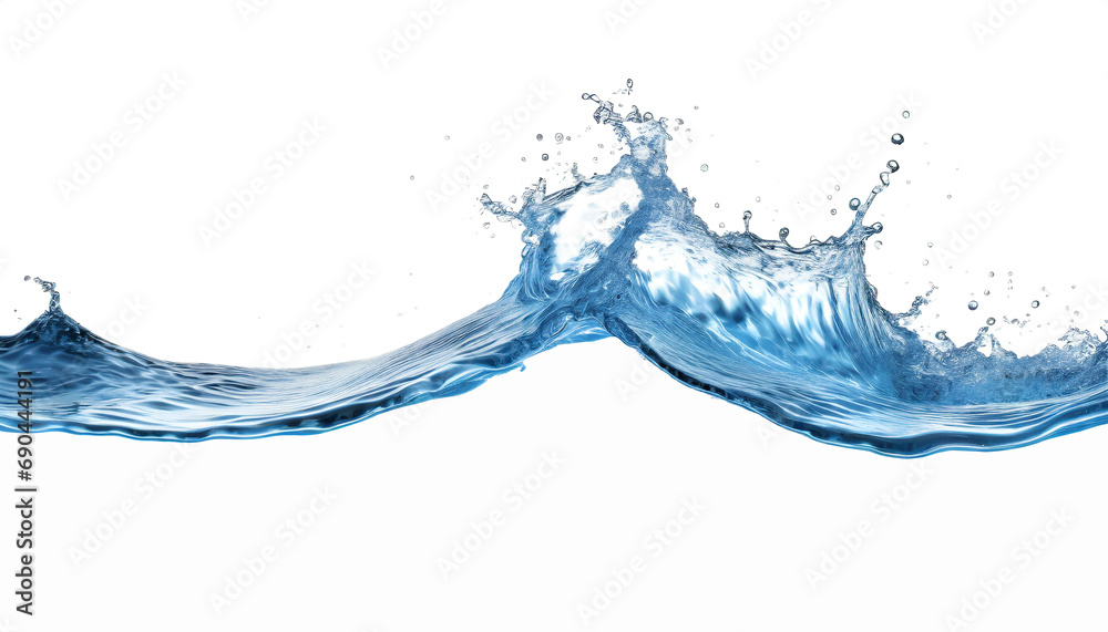 water wave isolated on white background water wave isolated on white background